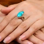 انگشتر فیروزه شجری زنانه کد 27650