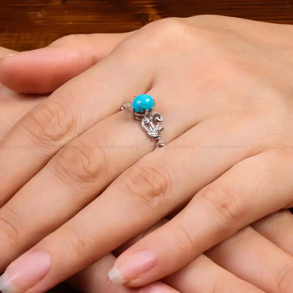 انگشتر فیروزه شجری زنانه کد 27654