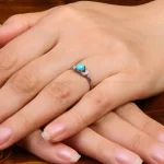 انگشتر فیروزه عجمی زنانه کد 27657