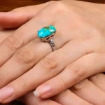 انگشتر فیروزه شجری زنانه کد 27661