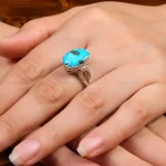 انگشتر فیروزه شجری زنانه کد 27662