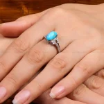 انگشتر فیروزه شجری زنانه کد 27664