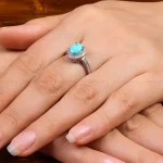 انگشتر فیروزه شجری زنانه کد 27665