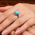 انگشتر فیروزه شجری زنانه کد 27680