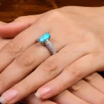 انگشتر فیروزه شجری زنانه کد 27688