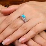انگشتر فیروزه شجری زنانه کد 27689