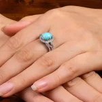 انگشتر فیروزه شجری زنانه کد 27692