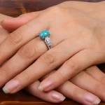 انگشتر فیروزه شجری زنانه کد 27697