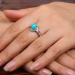 انگشتر فیروزه شجری زنانه کد 27699