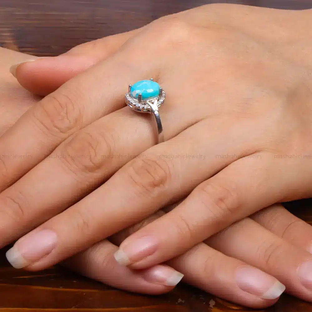 انگشتر فیروزه شجری زنانه کد 27709