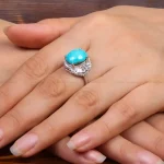 انگشتر فیروزه شجری زنانه کد 27724