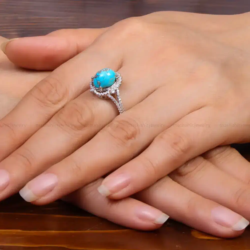 انگشتر فیروزه شجری زنانه کد 27735
