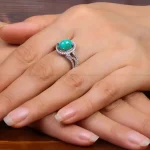 انگشتر فیروزه شجری زنانه کد 27738