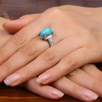 انگشتر فیروزه شجری زنانه کد 27739