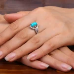 انگشتر فیروزه شجری زنانه کد 27742