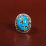 انگشتر فیروزه شجری مردانه کد 27744