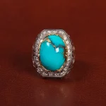 انگشتر فیروزه شجری مردانه کد 27745