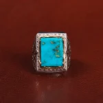 انگشتر فیروزه شجری مردانه کد 27748