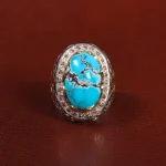 انگشتر فیروزه شجری مردانه کد 27749