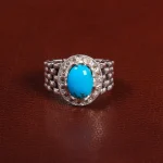 انگشتر فيروزه عجمی مردانه کد 27756