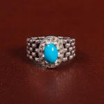 انگشتر فيروزه عجمی مردانه کد 27759