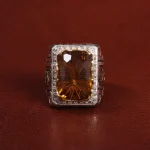 انگشتر سیترین مردانه کد 27763