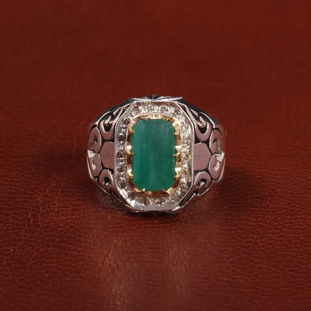 انگشتر زمرد مردانه کد 27767