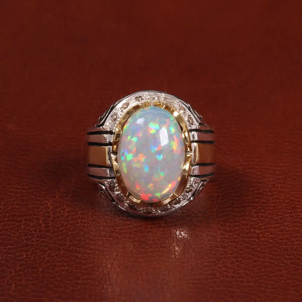 انگشتر اوپال مردانه کد 27789