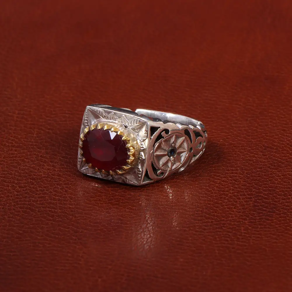 انگشتر عقیق مردانه کد 27214