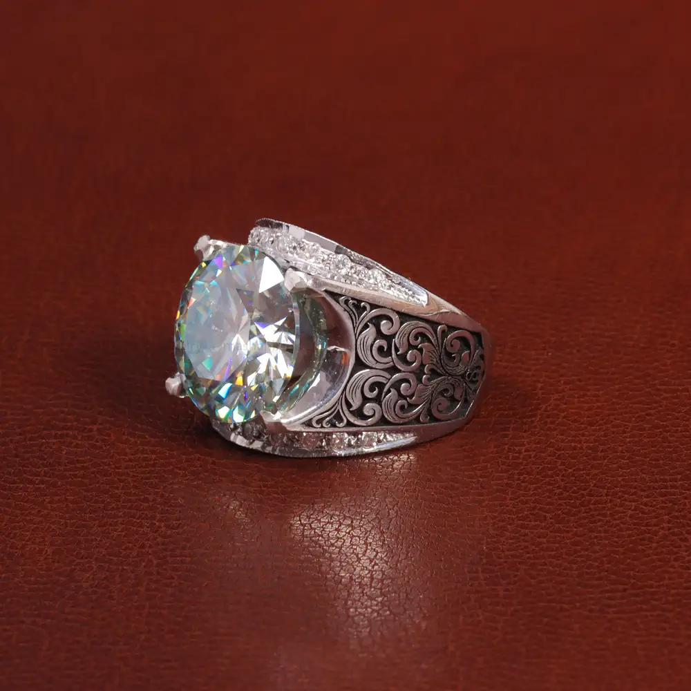 انگشتر موزانایت مردانه کد 27330