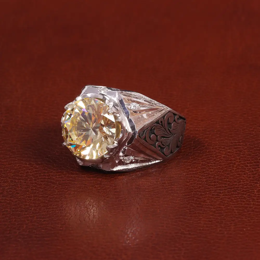 انگشتر موزانایت مردانه کد 27332