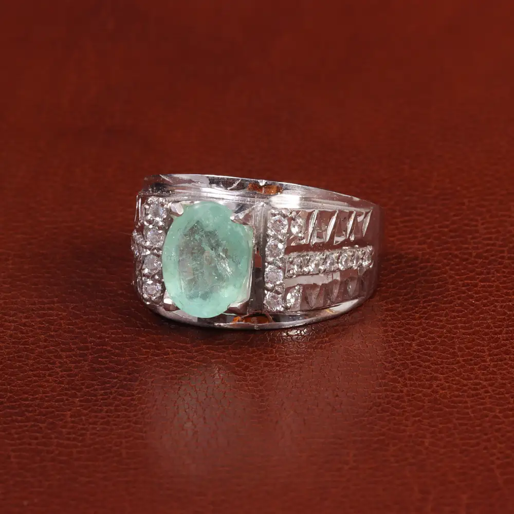 انگشتر زمرد مردانه کد 27350