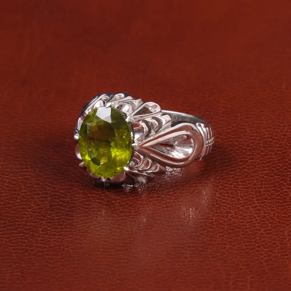 انگشتر زبرجد مردانه کد 27352