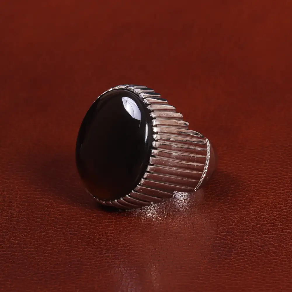 انگشتر عقیق مردانه کد 27373