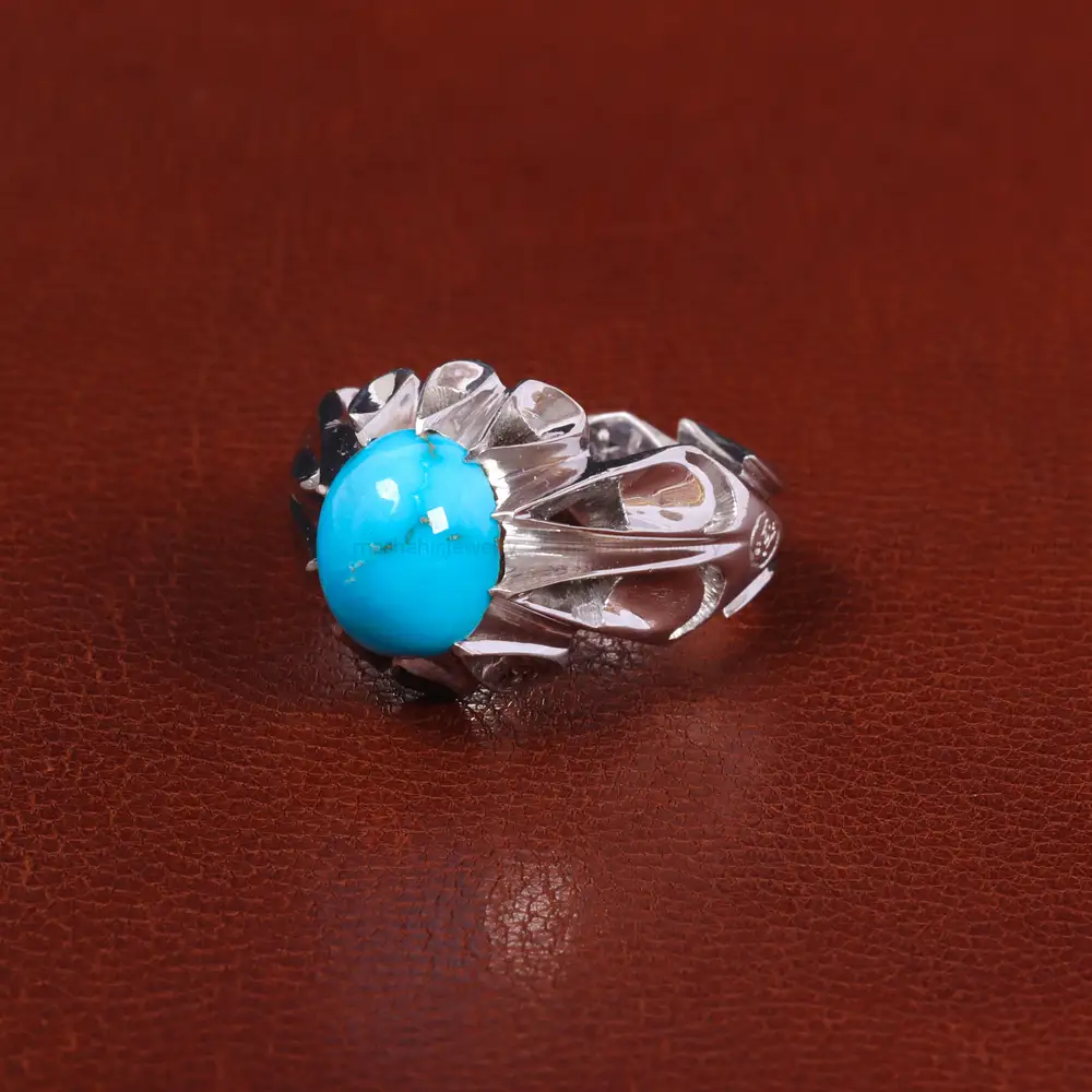 انگشتر فیروزه شجری مردانه کد 27481