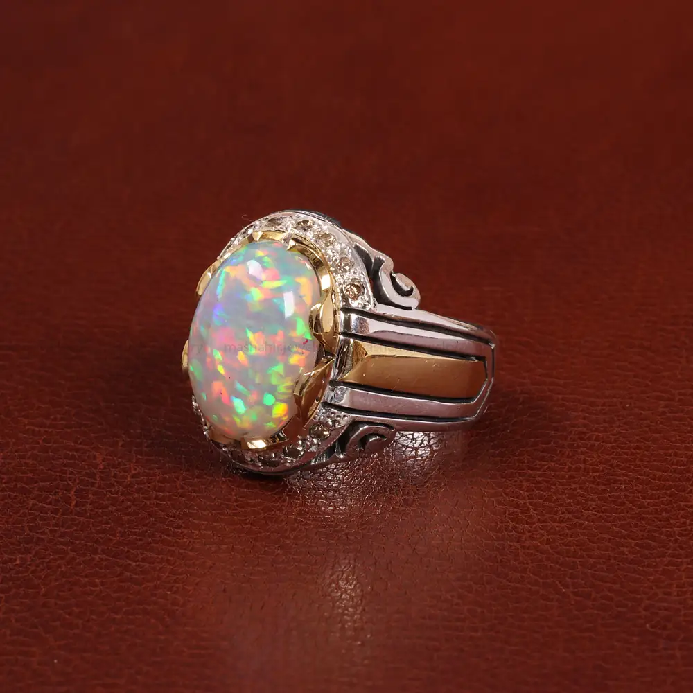 انگشتر اوپال مردانه کد 27789