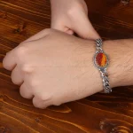 دستبند عقیق مردانه کد 26911