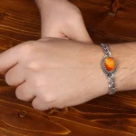 دستبند عقیق مردانه کد 26913