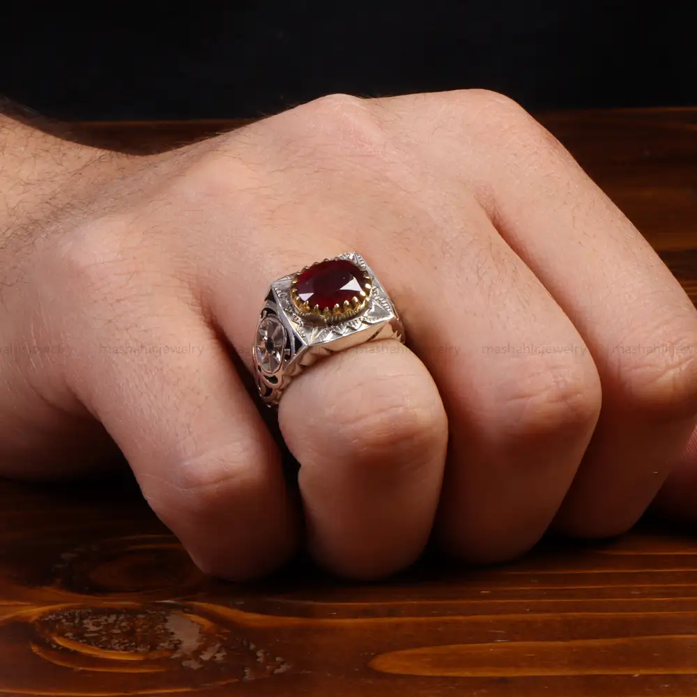 انگشتر عقیق مردانه کد 27214