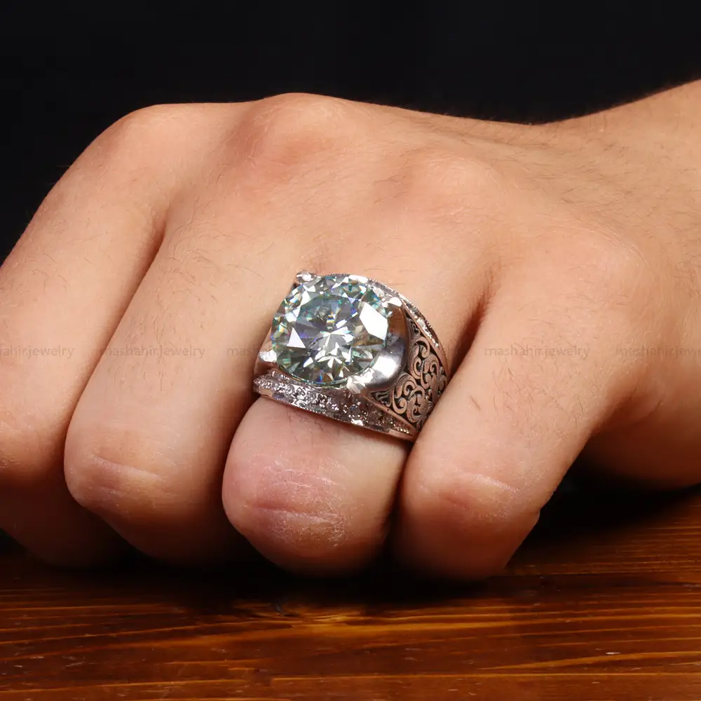 انگشتر موزانایت مردانه کد 27330