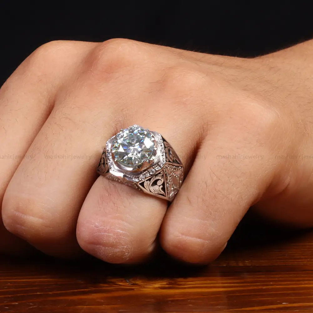 انگشتر موزانایت مردانه کد 27331