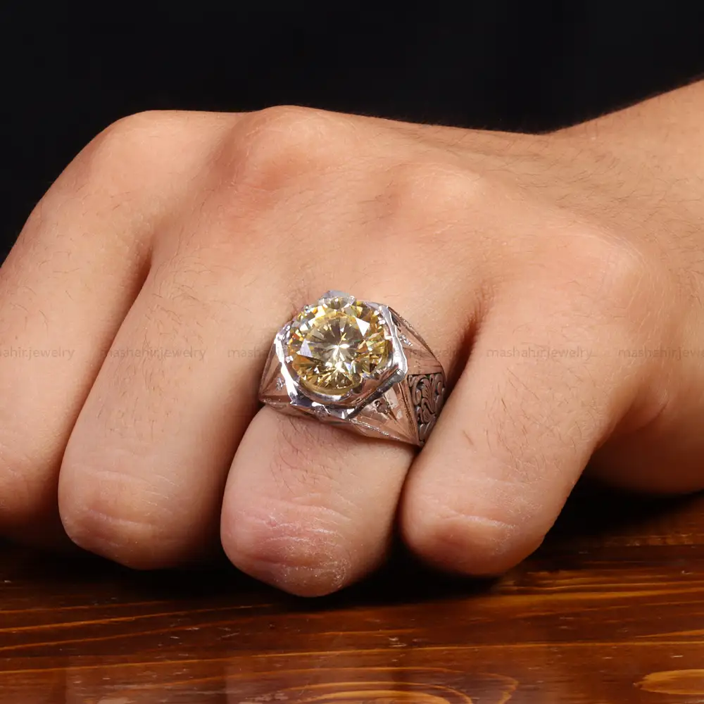 انگشتر موزانایت مردانه کد 27332