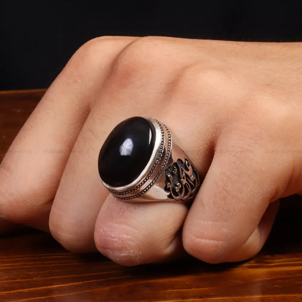 انگشتر عقیق مردانه کد 27370