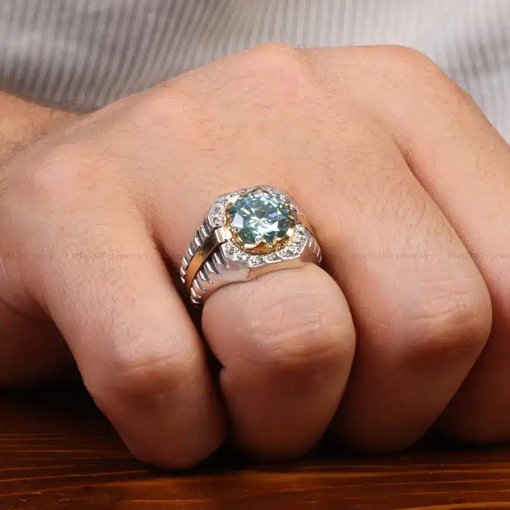 انگشتر موزانایت مردانه کد 27785