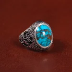انگشتر فیروزه شجری مردانه کد 27796