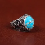 انگشتر فیروزه شجری مردانه کد 27803