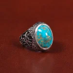 انگشتر فیروزه شجری مردانه کد 27809