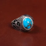 انگشتر فیروزه شجری مردانه کد 27815