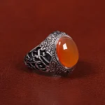 انگشتر عقیق مردانه کد 27822