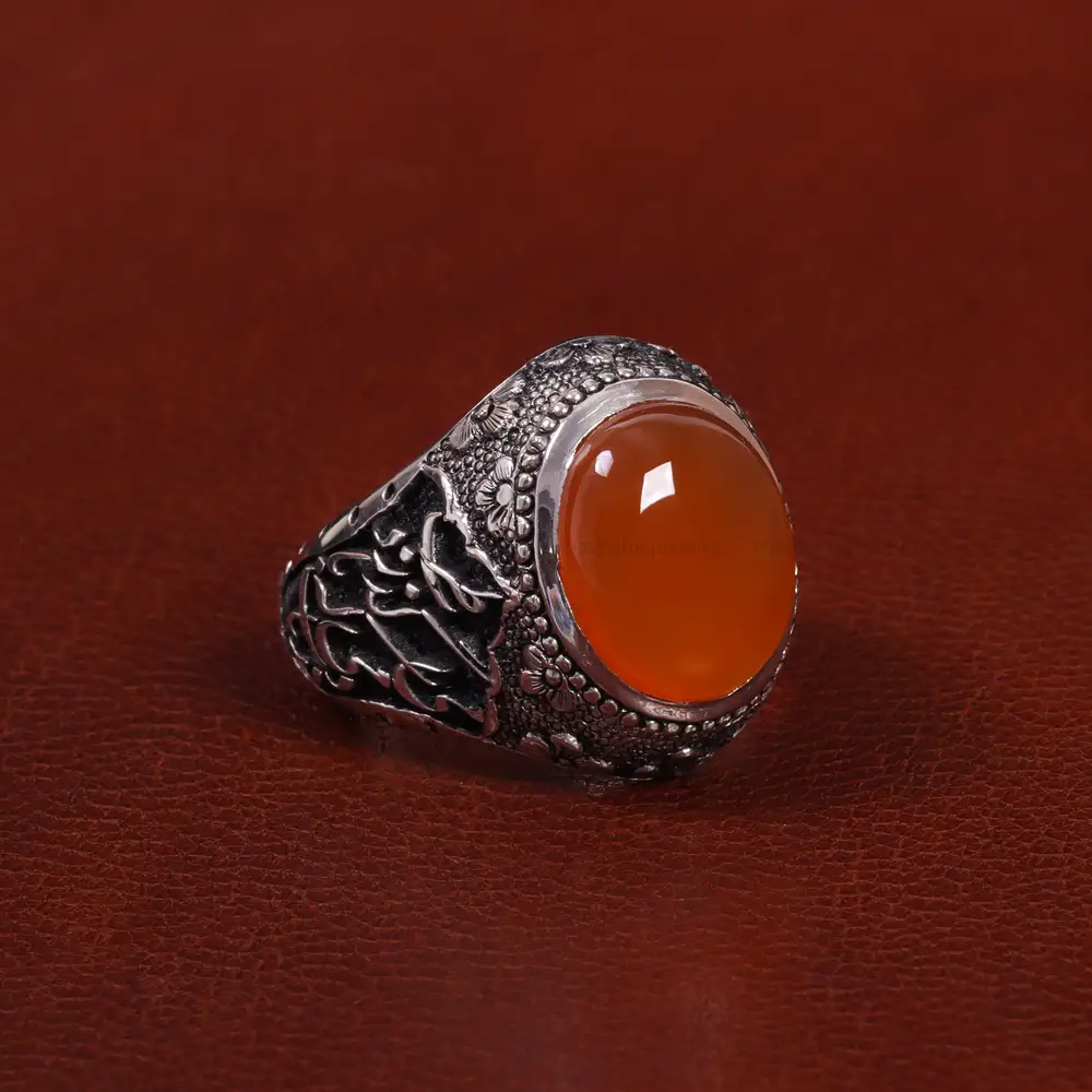 انگشتر عقیق مردانه کد 27823